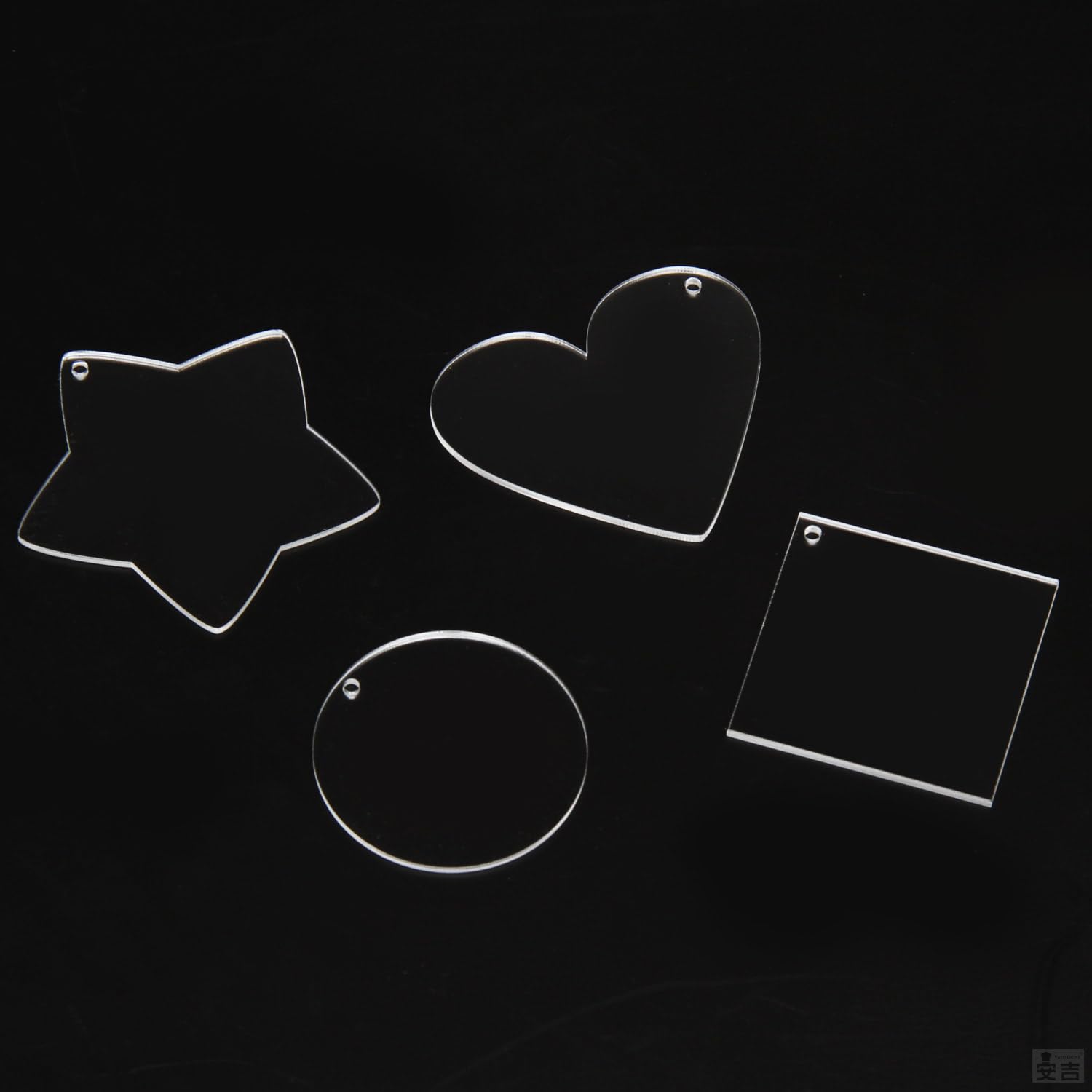 Amazon | 穴有り アクリル板 ハート 100mm×厚み2.5mm 10cm クリア 日本